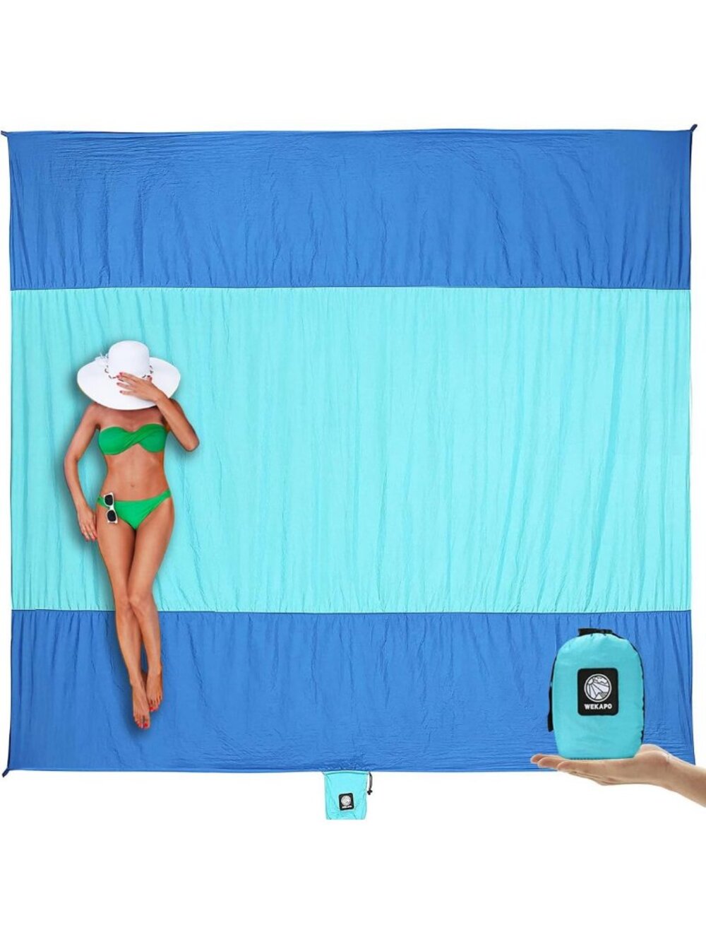 Extra Large Sandproof Beach Blanket - Waterproof, Quick Drying Mat for Picnic